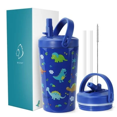 Buzio Kids Tumbler with Straw Lid 500ML - Dinosaur